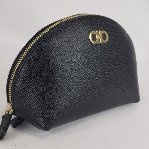Host Pick 🥳🎉Salvatore Ferragamo Cosmetic Zip Pouch in Nero NEW W BOX - Picture 8 of 11